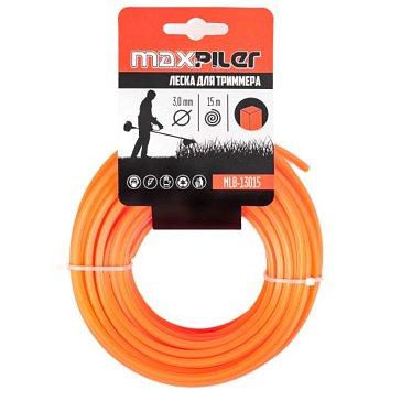 Изображение товара Леска для триммеров Maxpiler MLB-13015 3мм 15м квадрат оранжевый