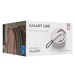 Отпариватель Galaxy Line GL 6287 4610092018690, пудровый, ручной, 2500 Вт, контейнер для воды 600 мл, 5 режимов, нагрев 80 с