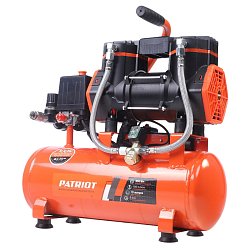 Компрессор поршневой Patriot KDS 190 F10 526302410, безмасляный, 190 л/мин, 0,95 кВт, 8 бар, 10 л, 2800 об/мин, быстросъем 1/4