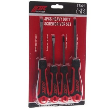 Изображение товара Набор отверток усиленных JTC JTC-7641 4 предмета SL5.5x75 SL6.5x100 PH1x75 PH2x100