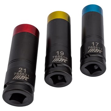 Изображение товара Набор головок ударных JTC JTC-7655 для литых дисков 17-19-21 мм 3 предмета