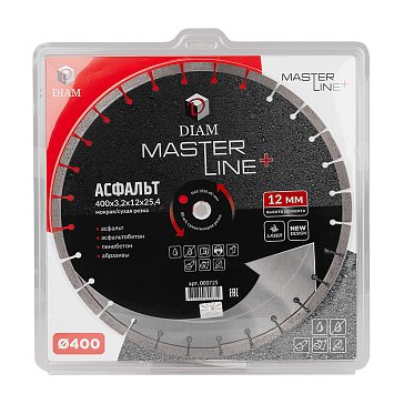 Изображение товара Отрезной алмазный круг Diam Асфальт Master Line+ 000725 400 мм