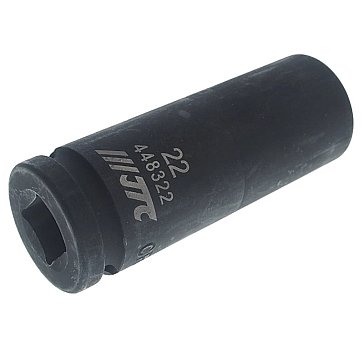 Изображение товара Головка торцевая JTC 448322 12-гранная 1/2 дюйма 22 мм ударная глубокая Тайвань