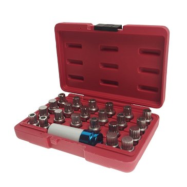 Изображение товара Набор головок для секретных болтов JTC 6743 23 предмета автомобильный полупрофессиональный