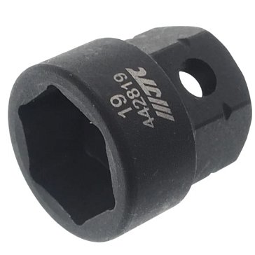 Изображение товара Головка торцевая ударная мини JTC JTC-442819 6-гранная 1/2"х19мм, длина 28мм