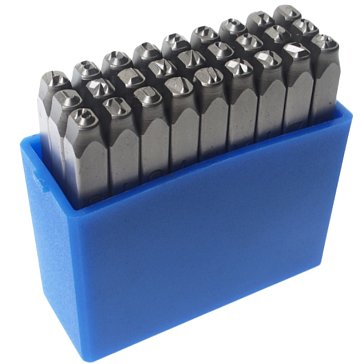 Изображение товара Клейма буквенные латиница JTC-7245, сталь CR-V, 3 мм, HRC 60+-, Тайвань