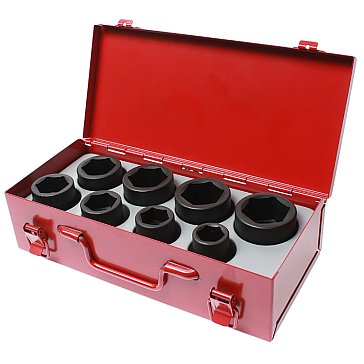 Изображение товара Набор головок торцевых JTC JTC-J608M, ударные, 6-гранные, 3/4", 21-38 мм, в кейсе, 8 предметов