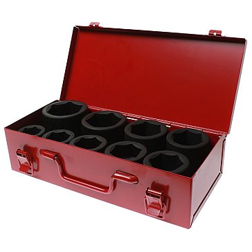 Изображение товара Набор головок торцевых JTC JTC-J809M, ударные, 6-гранные, 1 дюйм, 27-50 мм, кейс