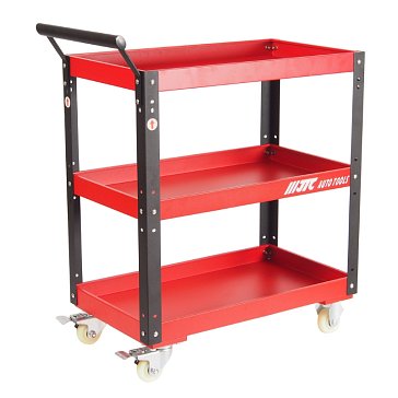 Изображение товара Тележка инструментальная JTC JTC-S1053 3 секции, красная на колесах с открытым отсеком