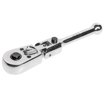 Изображение товара Трещотка JTC JTC-3012, 1/4", 45-зубцовая, укороченная, на шарнире с фиксацией, с металлической рукояткой, длина 124 мм