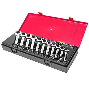 Изображение товара Набор комбинированных укороченных ключей JTC JTC-K6143 14 шт в кейсе