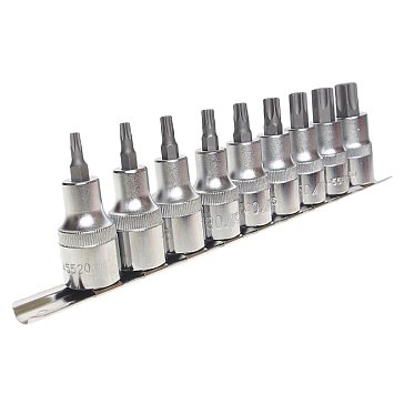 Изображение товара Набор насадок TORX JTC-H409T 9 предметов для шуруповёрта Универсальный прочный комплект