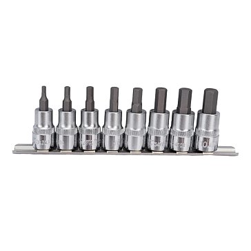 Изображение товара Набор торцевых головок JTC H308H HEX 3/8 от H3 до H10 8 предметов