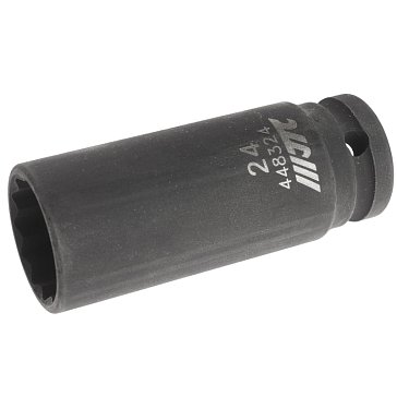 Изображение товара Головка торцевая ударная JTC JTC-448324, тонкостенная, 12-гранная, 1/2" х 24 мм, длина 82 мм