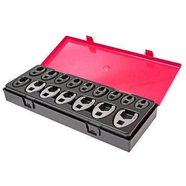 Изображение товара Набор ключей разрезных JTC 16 предметов односторонние от 10 до 27 мм Тайвань