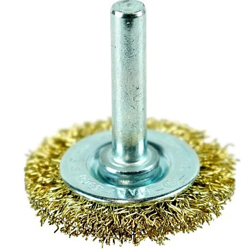 Изображение товара Кордщётка дисковая Berger BG1728 (латунированная сталь 0.3 мм, диаметр 38 мм, хвостовик 6 мм)