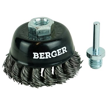 Изображение товара Корщётка чашеобразная Berger BG1743 витая сталь 75 мм для УШМ