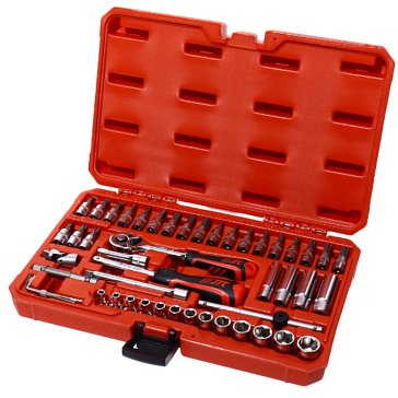 Изображение товара Профессиональный слесарно-монтажный набор головок и насадок JTC JTC-H248R 48 предметов в кейсе