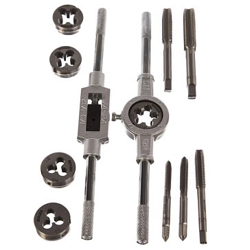 Изображение товара Набор плашек и метчиков Berger BG12TDS 12 предметов для метрической резьбы