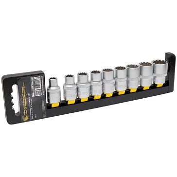 Изображение товара Набор головок торцевых Berger BG2039 1/2 Industrial Spline 9 предметов Россия