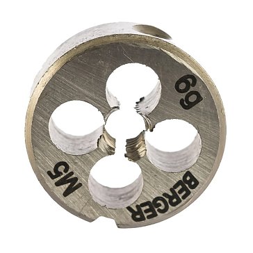 Изображение товара Плашка метрическая Berger BG1003 М5х0,8 мм для нарезания резьбы из стали 9ХС