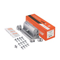 Доводчик дверной Нора-М LONEX 310 20021, от 15 до 60 кг, серебряный