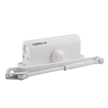 Изображение товара Доводчик дверной Нора-М Isparus 450 19296, от 120 до 170 кг, белый