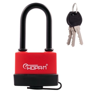 Изображение товара Навесной всепогодный замок Нора-М ЗНВ-700дд-63 16728 72 мм красный