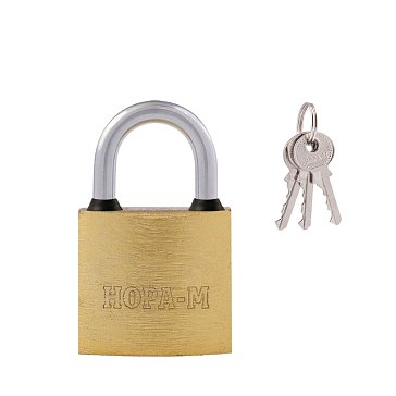Изображение товара Навесной замок Нора-М ЗН-810 32мм латунь надёжный забор гараж ворота