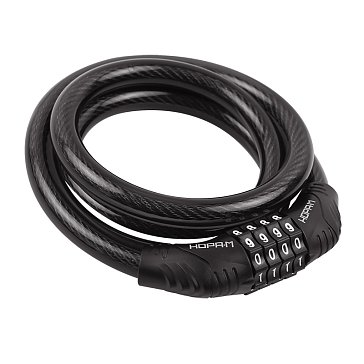 Изображение товара Велосипедный замок тросовый кодовый Нора-М №21 20054 1000 мм черный