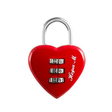 Изображение товара Навесной кодовый замок Нора-М 606 17073 для чемодана и багажа, красный