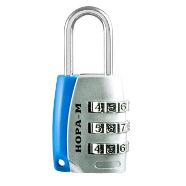 Изображение товара Навесной кодовый замок для чемодана Нора-М 608 17087 серебристый надежный безопасный