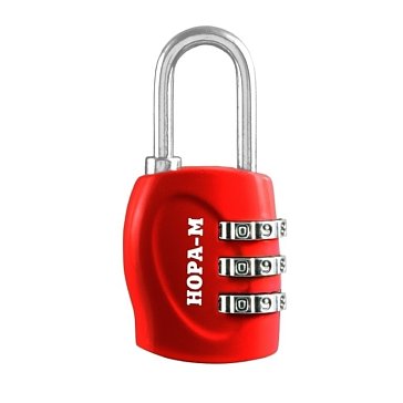 Изображение товара Навесной кодовый замок для чемодана Нора-М 610 17069, красный, 31 мм, надежность и стиль