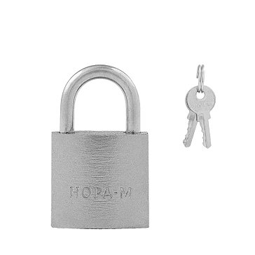 Изображение товара Навесной замок Нора-М ЗН-808 19794 серебристый крепкий надежный