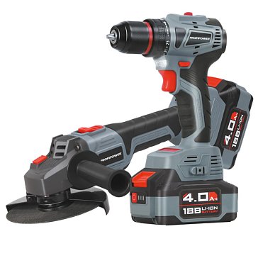 Изображение товара Набор аккумуляторных инструментов ProfiPower 2 в 1 18В аккумуляторы 4.0Ач