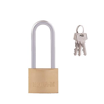 Изображение товара Замок навесной Нора-М ЗН-210 6699, с длинной дужкой, латунь, 40 мм