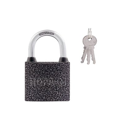 Изображение товара Навесной замок Нора-М ЗН-212 6705 38 мм графитовый уличный надежный