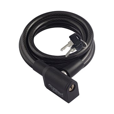 Изображение товара Замок-трос Нора-М №25 19002, велосипедный, черный, 8х1200 мм