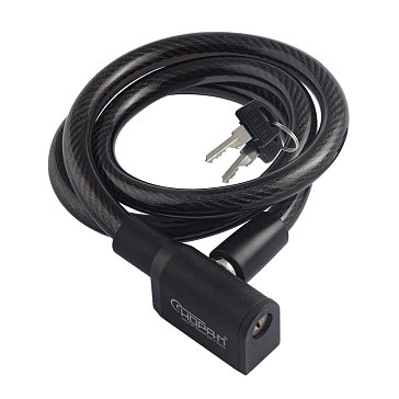 Изображение товара Замок-трос Нора-М №25 19003, велосипедный, черный, 10х800 мм