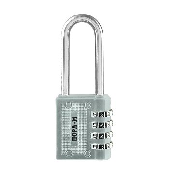 Изображение товара Замок навесной кодовый для чемодана Нора-М 619 17266,cеребро - 41 мм