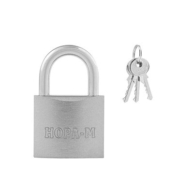 Изображение товара Навесной замок Нора-М ЗН-808 19797 серебро 58 мм надежное запирание