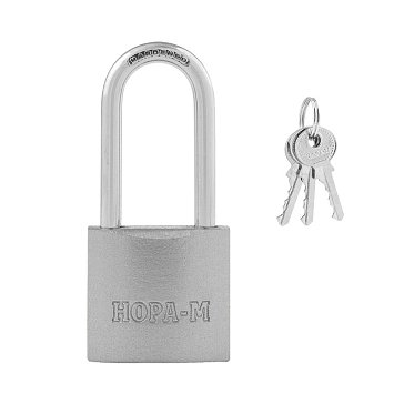 Изображение товара Навесной замок Нора-М ЗН-808дд 19801, закаленная сталь, серебристый