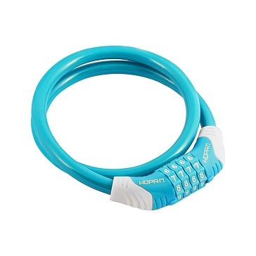 Изображение товара Велосипедный замок тросовый Нора-М №31 18304 голубой 650 мм кодовый