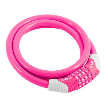 Изображение товара Замок-трос велосипедный Нора-М №31 19873 розовый 6х1000 мм