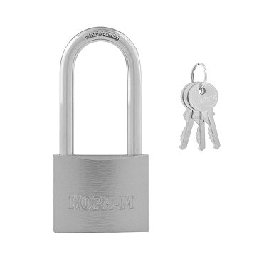 Изображение товара Замок навесной Нора-М ЗН-808дд 19804, серебро, 60 мм