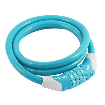 Изображение товара Велосипедный замок тросовый Нора-М №31 19865 голубой 1000 мм кодовый