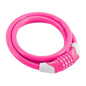 Изображение товара Замок-трос велосипедный Нора-М №31 19903, розовый - 12x1500 мм