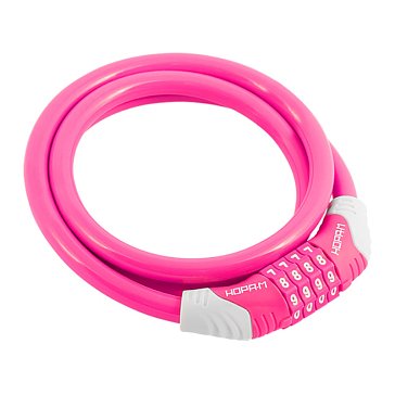 Изображение товара Велосипедный кодовый тросовый замок Нора-М №31 1200мм розовый