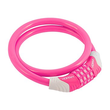 Изображение товара Замок-трос велосипедный Нора-М №31 20238 розовый 650 мм кодовый механизм