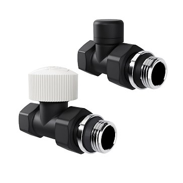 Изображение товара Набор термостатический прямой Royal Thermo Design 1/2"М30х1,5 (Черный), НС-1640378
